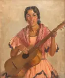 Alexander Flyn, Andalusian Chant (or Canto Andaluz), 1926, Oil on Canvas