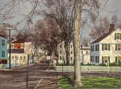 George Englert, Morning Workout -Tivoli, N.Y., Acrylic on Masonite