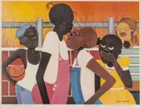 Varnette Honeywood, Double Dare, 1979, Lithograph in Colors on Wove Paper