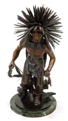Stanley Quenton Johnson, Minitari War Dancer, 1981, Bronze Sculpture