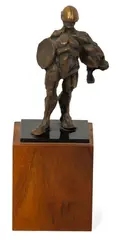 Theodore Gall, Beetle Guardian Figure, circa 1980, Bronze Sculpture
