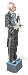 Jack Dowd, Windsor, 1988, Painted Hydrocal Sculpture of a Butler