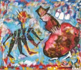 Jorge Salazar, Honey, Would You Like to Dance with Me?, 1985, Oil on Canvas