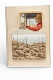 Robert Moon, U-No (Door Series), 1974, Watercolor on Paper, Mounted in Plexi Case