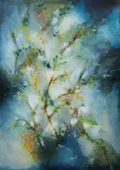 11th, Walk Home by Britten, 2017, Mixed Media on Linen Canvas, sold Jan 2026