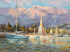 Alexander Shabadei, Evening in the Bay, 2016, Oil on Canvas