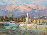 Alexander Shabadei, Evening in the Bay, 2016, Oil on Canvas