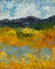 Judith Babcock, Field of Gold, Oil on Canvas