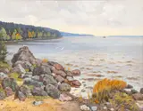 Nikolai N. Volodimirov, Seaside, 1986, Oil on Canvas