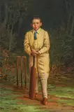 George Frederick Harris, Portrait of a Young Eton Cricketer, 1891, Oil on Canvas