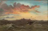 Frank H. Desch, Ship in a Rough Sea, 1891, Oil on Canvas