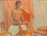 Edgar Yaeger, Nude Male, 1986, Oil on Canvas