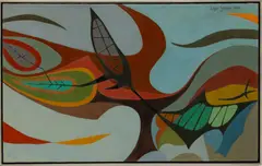 Abstract by Edgar Yaeger, 1963, Oil on Canvas, sold Jan 2026