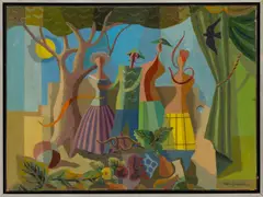 Edgar Yaeger, Celebration, 1960, Oil on Canvas