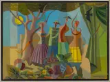 Edgar Yaeger, Celebration, 1960, Oil on Canvas