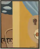 Edgar Yaeger, Abstract, 1941, Oil on Canvas