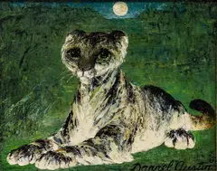 Darrel Austin, Young Beast in Moonlight & Young Beast at Sunrise, Oil Canvas