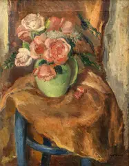 Jon Corbino, Still Life: Flowers, Oil Canvas