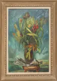 Frederick Taubes, Floral Still Life, Oil on Canvas