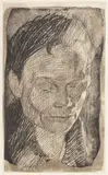 Käthe Kollwitz, Frauenkopf (Woman's Head), 1905, Engraving on Wove Paper