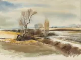 J.R. "Jim" Hamil, Colorado Winter Landscape, Watercolor on Wove Paper