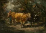 Constant Troyon, Depart Pour Le Labour, Barbizon School, Oil on Canvas