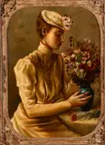 Sarkis Sarkisian, Woman Flower Arranging, 1935, Oil on Canvas