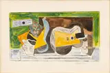 Louis Marcoussis, Abstract Still Life, Watercolor and Charcoal on Paper