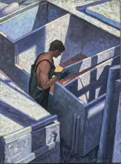 Paul Schulenburg, Fishing Boat Light and Shadow, Oil on Canvas