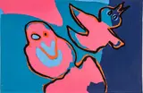 Karel Appel, Birds Flying Out, 1970, Lithograph in Colors