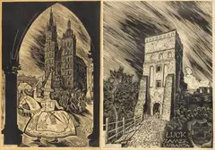 Stanislaw Raczynski, Lajkonik, Lubart's Castle, 1958-59, Woodcuts on Paper