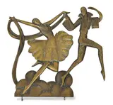 Max Le Verrier, Art Deco Bronze Dancing Couple, Sculpture