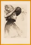 Henry Somm, Head of a Parisian Woman, from L'Estampe Originale, 1894, Drypoint on Laid Paper