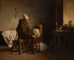 Marcellin Laporte, Monk Soaking His Feet, Oil on Canvas