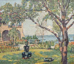 Garden of a Coastal Villa by Harold Harrington Betts, Oil on Canvas, sold Dec 2025