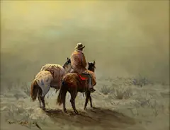 Bill Shaddix, Trek by Moonlight, Oil on Canvas