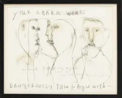 Jim Bloom, Your Charm Was Dangerously Thin, Mixed Media Drawing on Paper