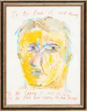 Jim Bloom, to Be Poor and Crazy Is Two Things, Mixed Media on Paper