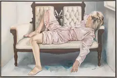 Peggie Blizzard, Reclining Woman, Oil on Canvas