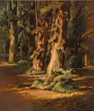 La Forêt De Fontainebleau by Narcisse Virgile Diaz De La Peña, Oil on Canvas, sold Nov 2025