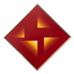 Herbert Bayer, Four Regressive Corners, 1970, Acrylic on Canvas