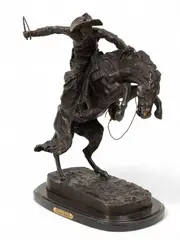Broncho Buster by Frederic Remington, Bronze Sculpture, sold Nov 2025