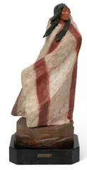 Harry Jackson, Sacagawea II. [Bronze Figure of the Indian Scout], 1989, Painted Bronze Sculpture