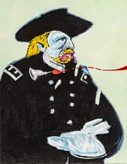 Fritz Scholder, Custer, Oil on Canvas