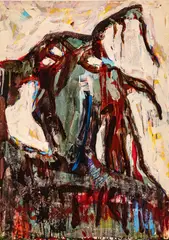 Gilda Snowden, Medusa, Oil on Thick Wove Paper