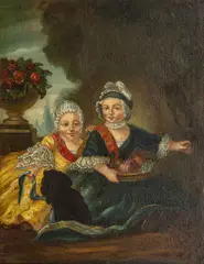 François-Hubert Drouais, the Duke of Berry and the Count of Provence As Children, Oil on Canvas