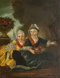 François-Hubert Drouais, the Duke of Berry and the Count of Provence As Children, Oil on Canvas