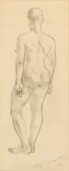 Philip Evergood, Untitled, 1948, Ink and Pencil Drawing