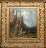 Robert Hopkin, Harbor Scene, Oil on Canvas