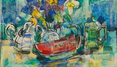 Guy Maccoy, Still Life: Watermelon, Oil on Canvas